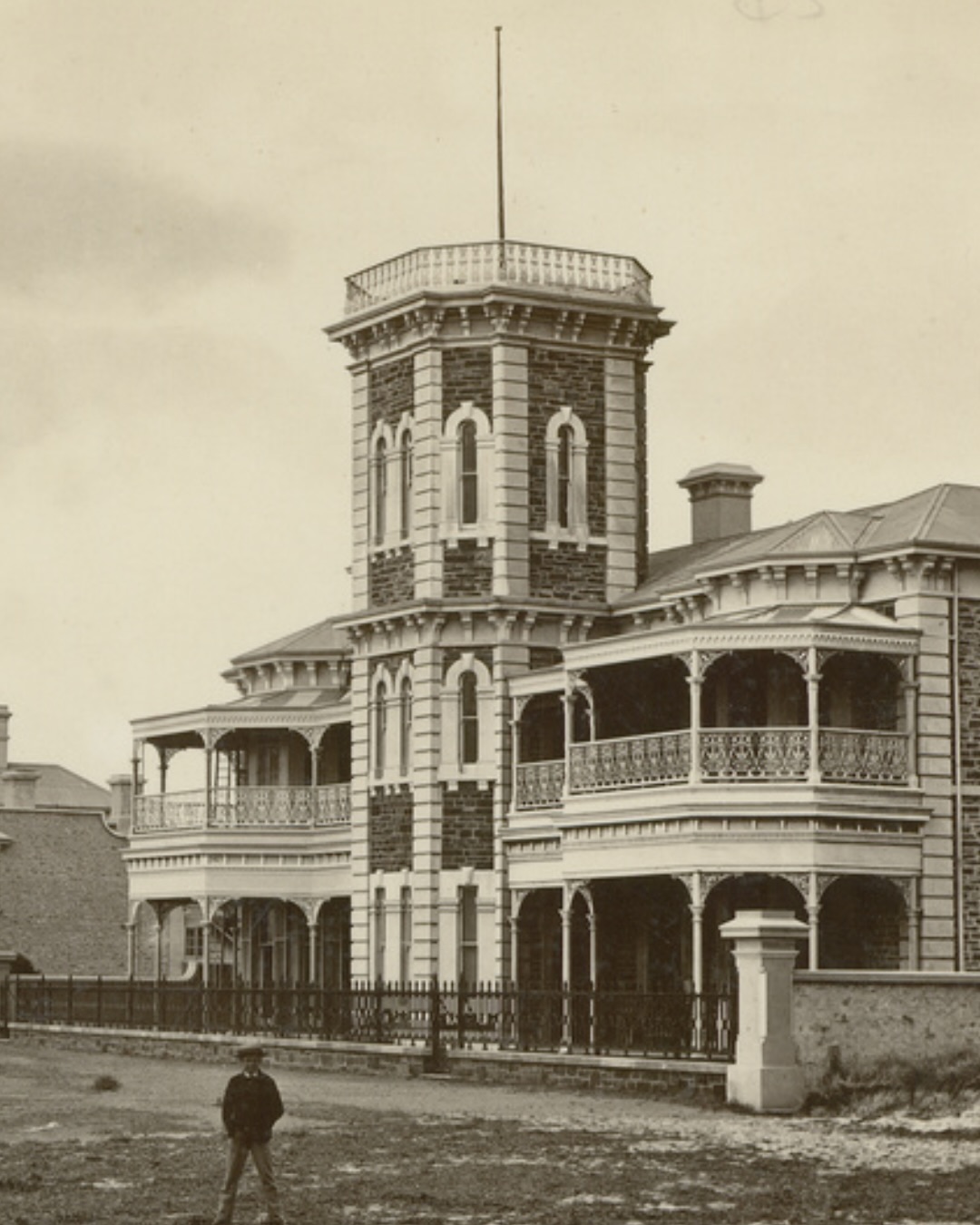 Historic photograph used to guide the Seafield Tower restoration